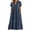 Sky Blue, variant on Women's Elegant Pleated Midi Dress 2026 Spring Summer V-Neck Short Sleeve Flowy Casual Dresses with Pockets Loose Comfy Knee Length Beach Vacation Outfits S