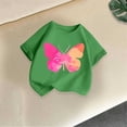 thumbnail image 7 of Spazoro Girls Graphic T-Shirts Tee, Cotton Butterfly Print Crew Neck Short Sleeve Casual Tops for Kids Green Size 12-14, 7 of 7