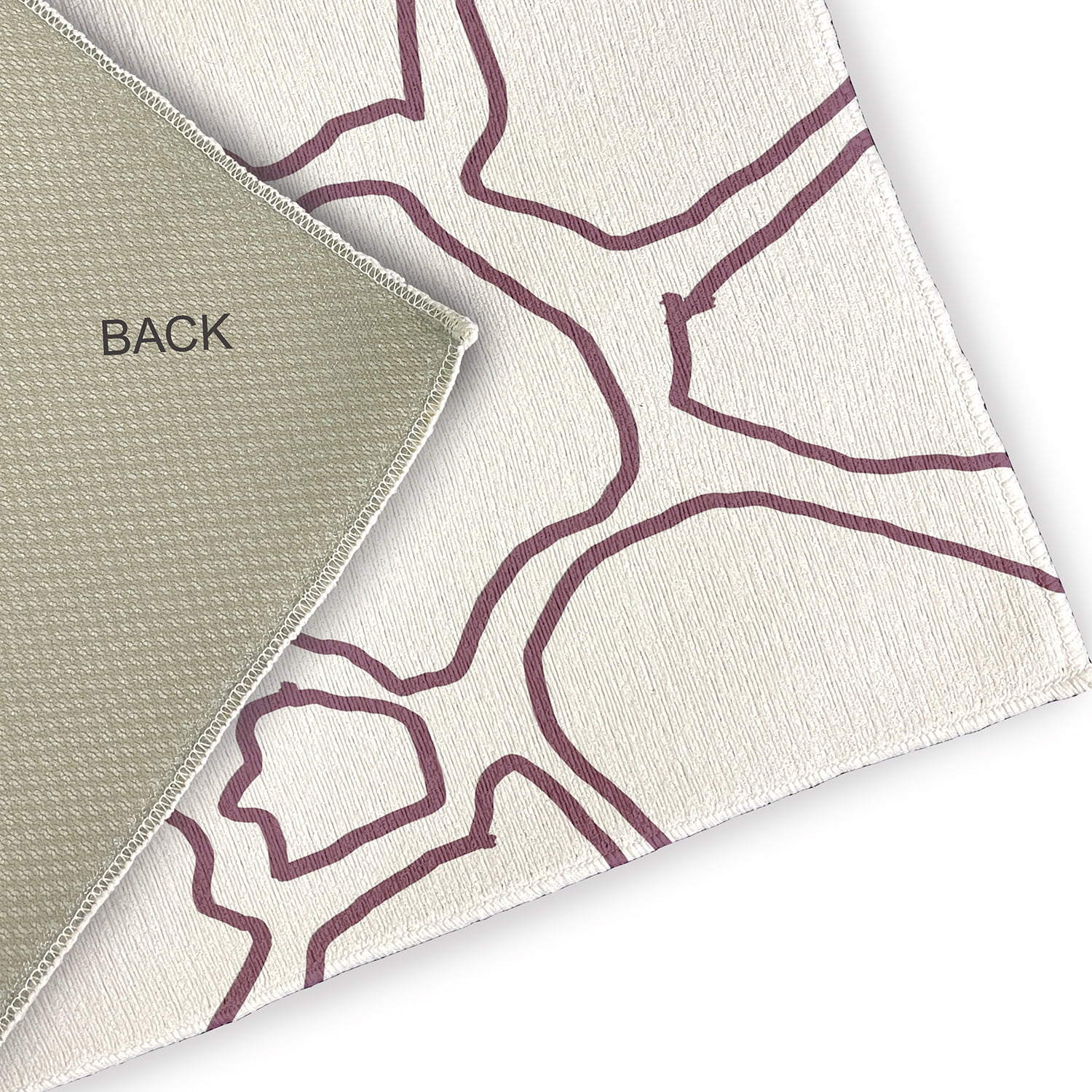 Simply Daisy 4' x 6' Purple/White Petal Lines Spring Chenille Indoor/Outdoor Rug