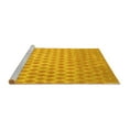thumbnail image 2 of Ahgly Company Machine Washable Indoor Round Abstract Yellow Contemporary Area Rugs, 7' Round, 2 of 4