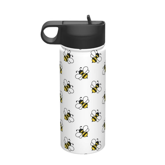 Goofa Bee for Insulated Kettle 18oz Water Bottle Insulated Tumbler with Handle & Flip Straw - Fits in Cup Holder, Leak Resistant Tumbler