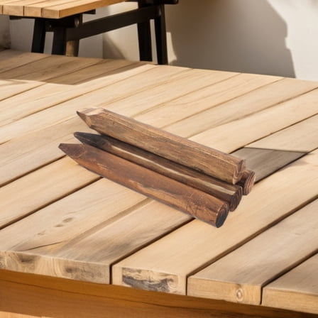 SEWCHICS 6-Piece Brown Wooden Fence Pickets with Carbonization Treatment for Garden Fence Decoration and Outdoor Use