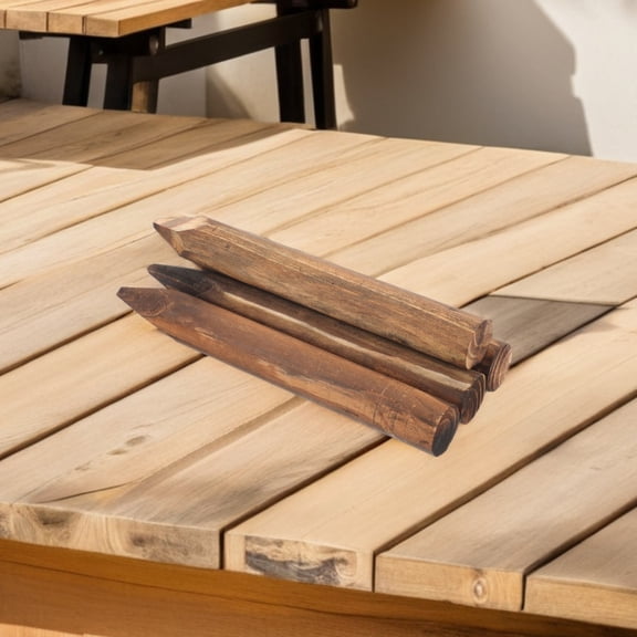 SEWCHICS 6-Piece Brown Wooden Fence Pickets with Carbonization Treatment for Garden Fence Decoration and Outdoor Use