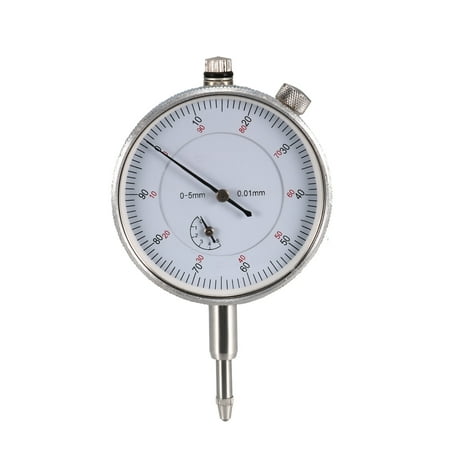 Dial Indicator with Lug Back 0-5mm Metric Precision Measuring Tool with Rotating Bezel