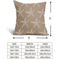 thumbnail image 4 of Tan Brown Starfish Pillow Covers 16X16 Inch Coastal Beach Nautical Couch Pillow Cases Summer Ocean Cotton Linen Throw Pillows Set of 2 Home Decor for Living Room Bedroom Cushion Outdoor, 4 of 6
