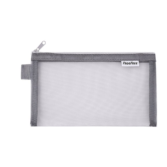 Kyusrd Minimalist Transparent Mesh Pencil Case,Zippered Large Capacity Stationery Pouch with Clear View,Portable Organizer for Office Everyday