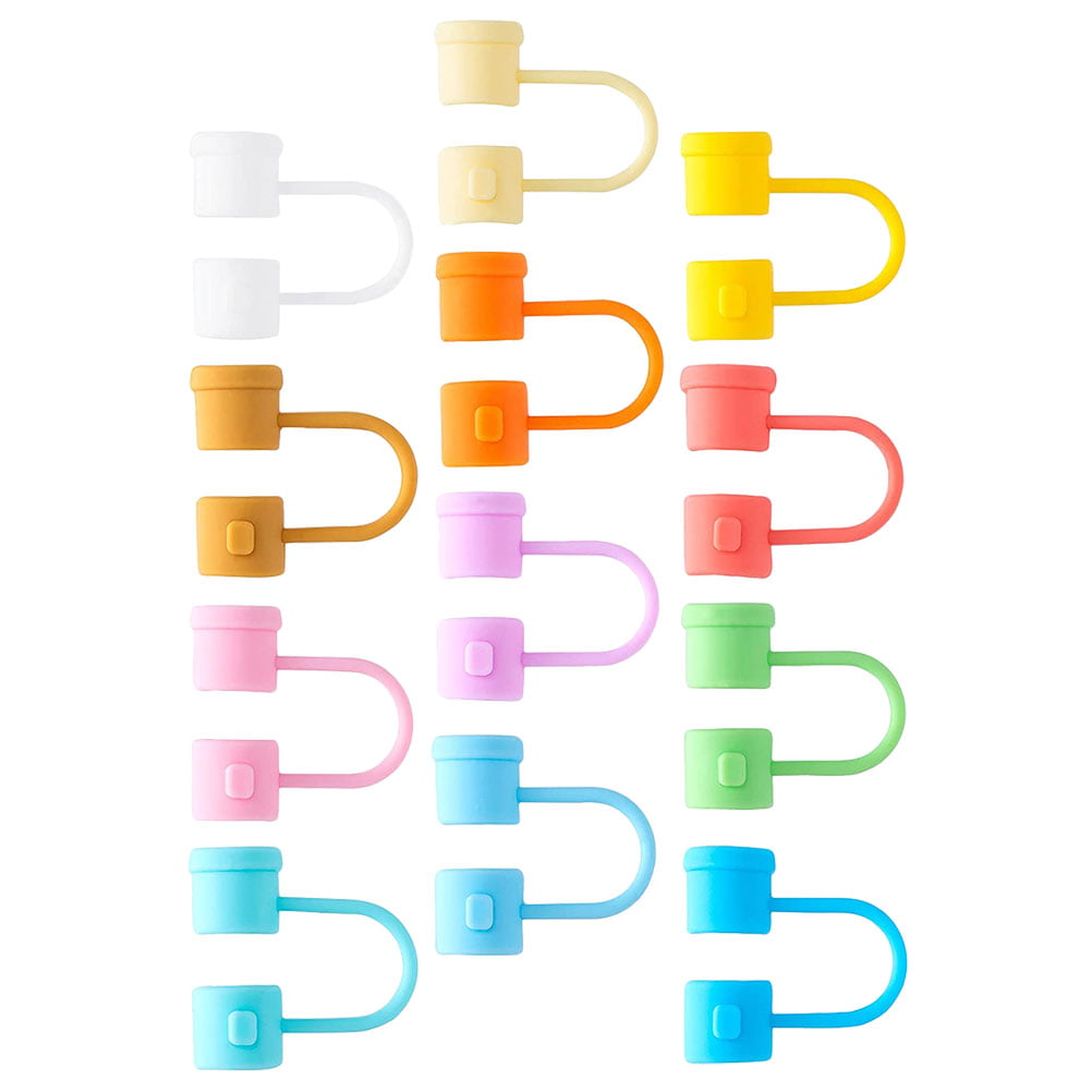 Straw Cover Cap, 12Pcs Silicone Straw Toppers for Tumblers, Reusable Straw  Plugs for 68 mm Straws