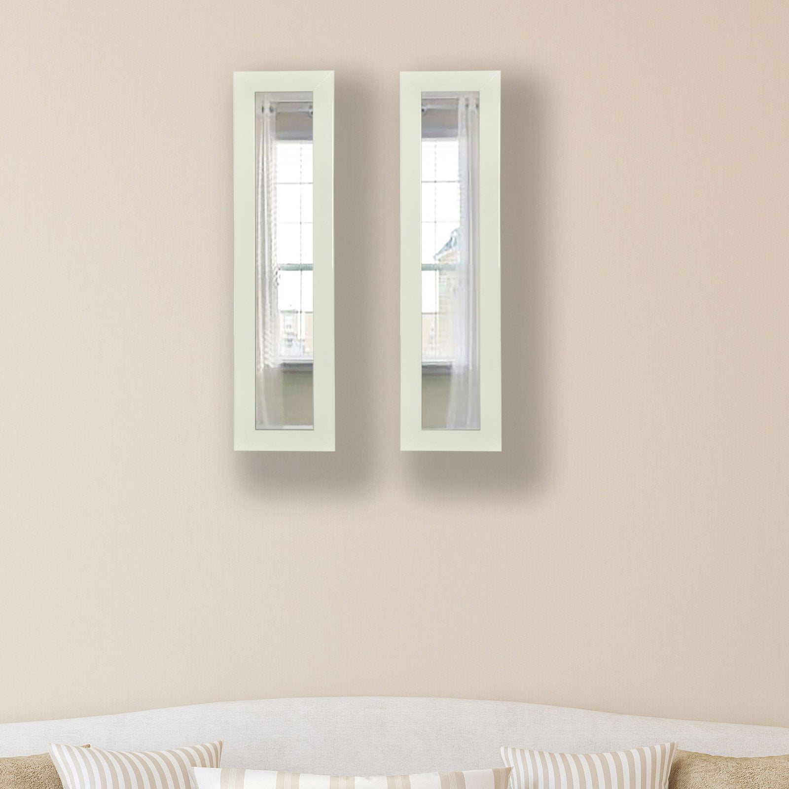 Rayne Mirrors Molly Dawn Glossy Polished White Wall Mirror