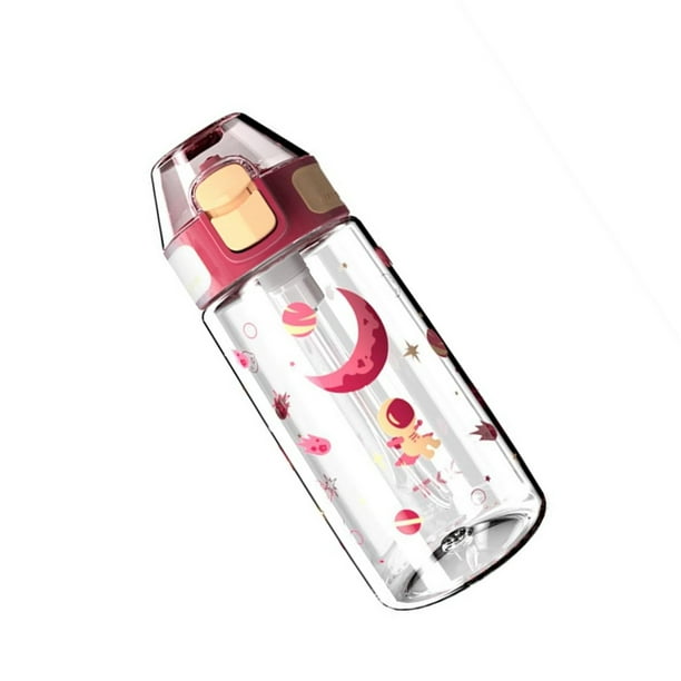 Toystoory Water Bottle Glass Leak-Proof Transparent Drinking Thanksgiving Creatively Measurement Bottles Christmas with Cups Kits de desorden para acampar Rojo