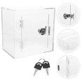 thumbnail image 1 of LEEYNEER Charity Donation Box Acrylic Transparent Holder  Community Events Fundraising 1Pack, 1 of 7