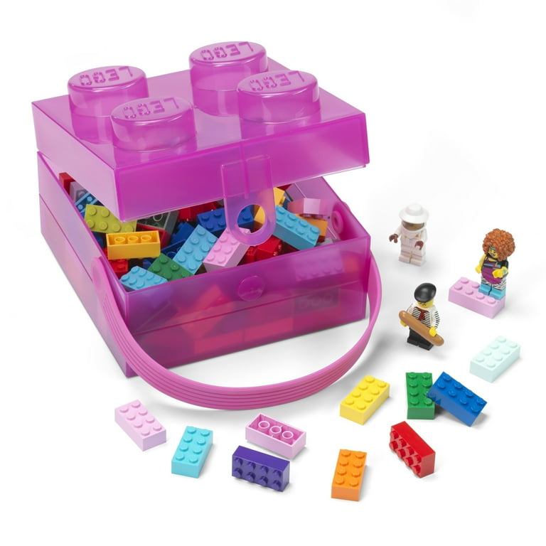 LEGO: Storage Case/Lunch Box W/ Handle in Translucent Violet