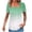 Green-women's tops, tees & blouses, variant on Women's Scalloped Square Neck Short Sleeve T-Shirts Gradient Printed Summer Tops Business Dressy Casual Tunic Blouses