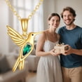 thumbnail image 5 of YAFEINI 14K Real Gold Hummingbird Necklace with Birthstone for Women Solid Yellow Gold Bird Pendant for Christmas Cute Animal Jewelry Birthday Gifts for Wife Mom(5), 5 of 5