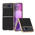 thumbnail image 1 of Cross Texture Genuine PU Case For Motorola Razr 40, 1 of 4