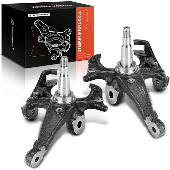 A-Premium 2 x Front Disc Brake Spindles Steering Knuckle Compatible with Chevrolet Malibu, El Camino, Monte Carlo, S10, S10 Blazer & GMC S15, S15 Jimmy & Buick Century, Regal & Pontiac Bonneville