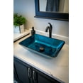 thumbnail image 4 of Eden Bath EB-GS67 13 in. Rectangular Foil Glass Vessel Sink, Turquoise Blue, 4 of 9
