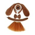 thumbnail image 2 of Conjunto de orejas de perro y cola larga Yuyangstore con Diadema y Falda Marrón, 2 of 8
