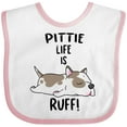 thumbnail image 3 of Inktastic Pittie Life is Ruff Spotted Pit Bull Boys or Girls Baby Bib, 3 of 4