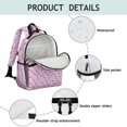 thumbnail image 4 of White Cow Heart Pattern Backpack for School,Cute School Bag,Schoolbag with Adjustable Shoulder Straps & Padded Back,15.25"x11.5"x5.25", 4 of 5