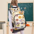 thumbnail image 7 of FORMRS School Backpack 17" Student Travel Bag with Laptop Compartment, Beige Retro Rainbow, 7 of 7