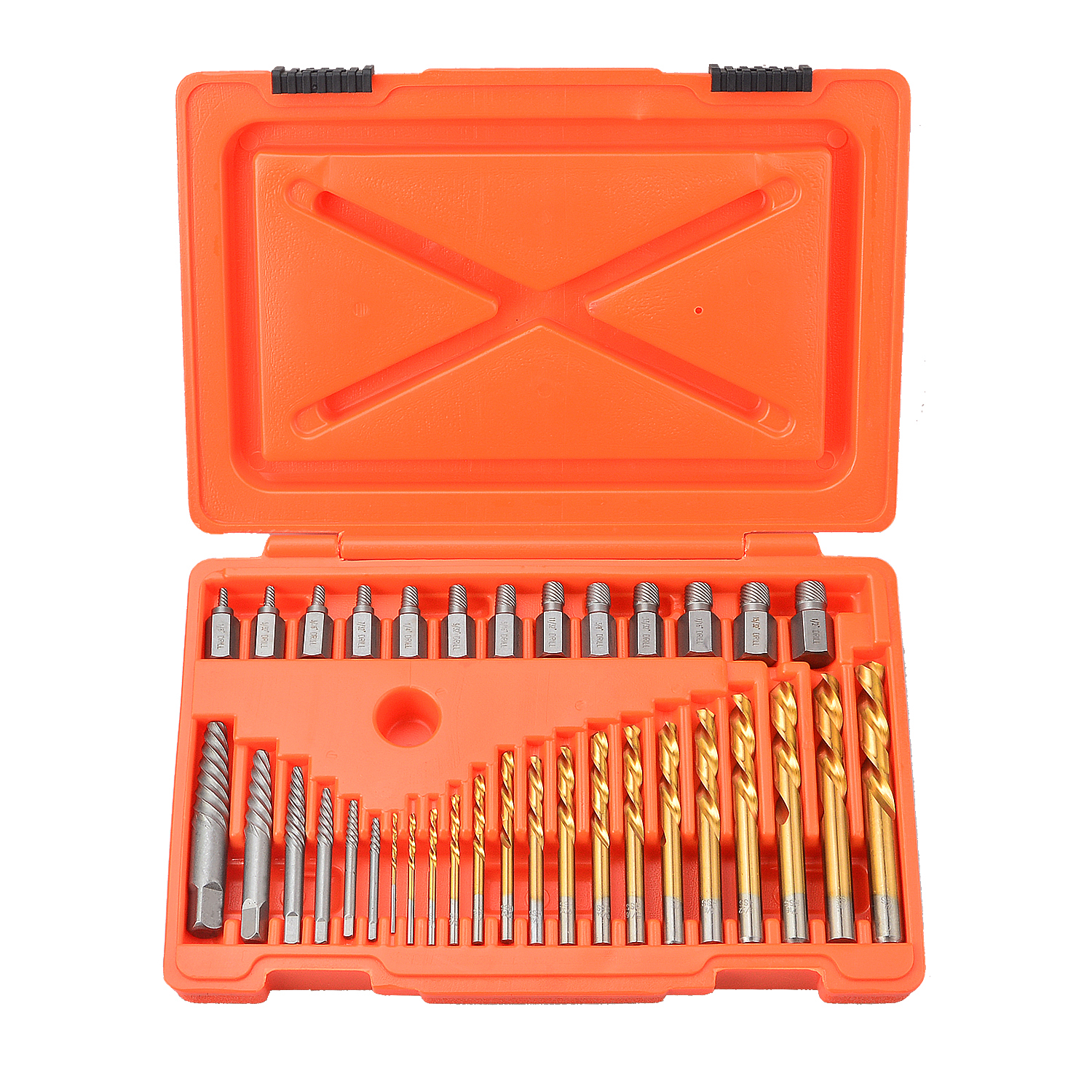 35 Piece Screw Extractor and Drill Bit Set, Bolt Extractors, for