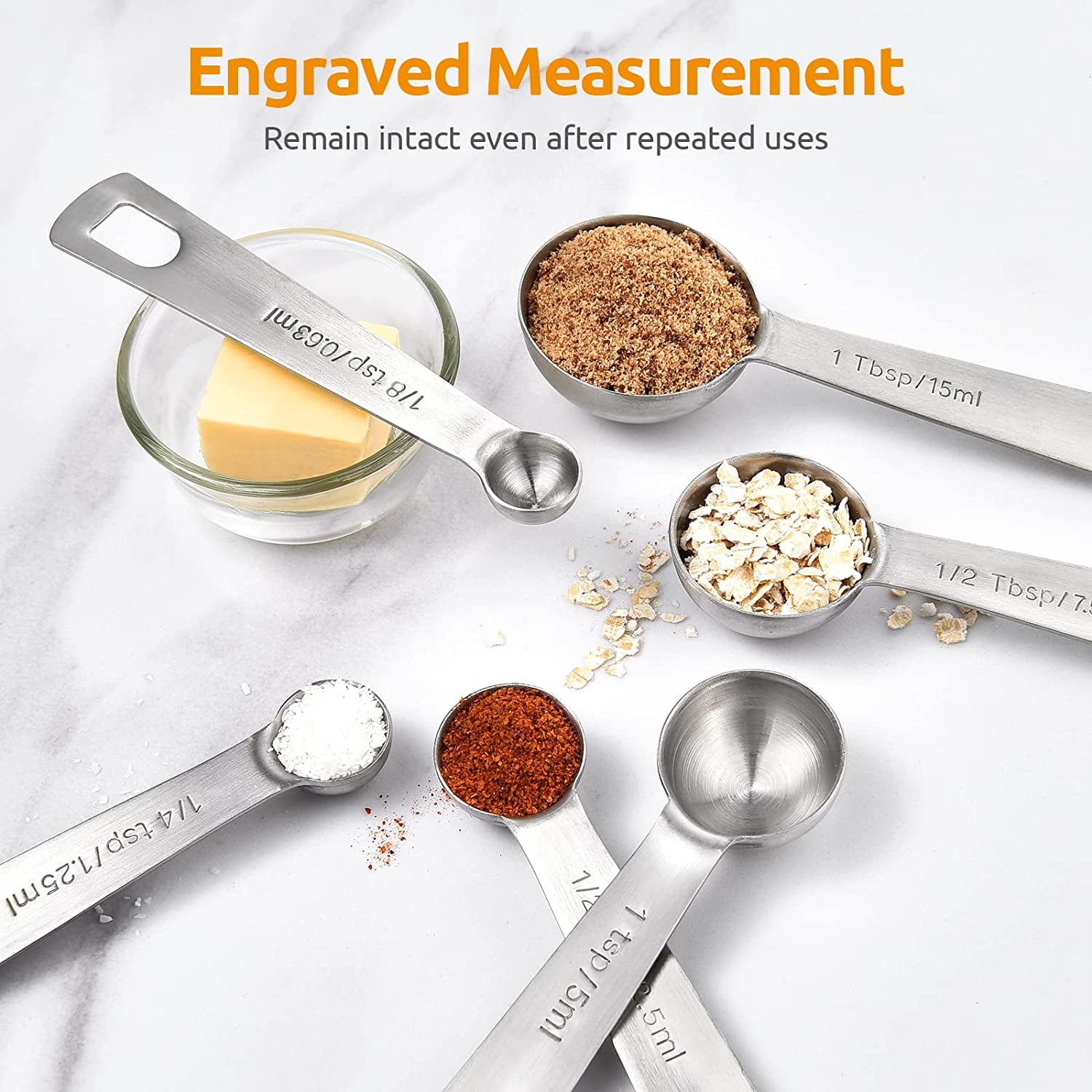 9 Piece Measuring Spoon: The Measuring Cyr Set Includes1/16