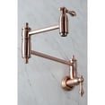 thumbnail image 3 of Kingston Brass KS310ALAC Restoration Wall Mount Pot Filler Faucet, Antique Copper, 3 of 8