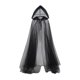 thumbnail image 1 of Capa con capucha, disfraces, bailes de máscaras, juegos de rol, decoraciones largas, cosplay. Negro 3 capas, 1 of 9