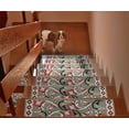 thumbnail image 7 of StepBasic Non-Slip Rubber Backing Resistant Carpet Stair Gripper Set of 14 - Gray Floral ( 8.5" x 26" ), 7 of 7