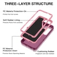 thumbnail image 2 of I-HONVA Compatible with Samsung Galaxy S26 Case,3-Layer Military-Grade Drop Protection Anti-Slip Bumper Rugged Shockproof Dustproof Protection Phone Case,Purple Pink, 2 of 6