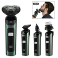 thumbnail image 2 of Electric Shaver LCD Digital Display Three-Head Floating Rechargeable Smart Waterproof Shaver Type-C Charge Green, 2 of 8