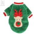 thumbnail image 2 of Gustave Pet Dog Clothes Winter Warm Sweater Fleece Coat Puppy Cat Small Dog Pullover Apparel Christmas Costume "M, Green", 2 of 8