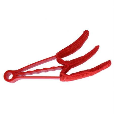 

Computer Keyboard Cleaning Brush Triple Venetian Blind Cleaner Washable Microfibre Fabric Duster for Air Conditioner Blinds (Red