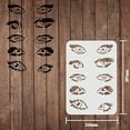 thumbnail image 2 of Eyes Drawing Painting Stencils Templates 11.6x8.3 inch Plastic Stencils Decoration Rectangle Reusable Stencils for Painting on Wood Floor Wall and Fabric, 2 of 9