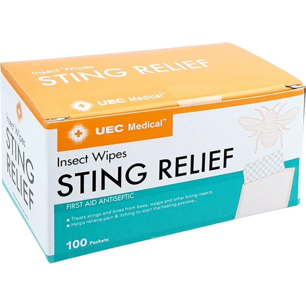 UEC Medical Sting Relief Insect Wipes 100 ct
