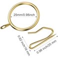 thumbnail image 2 of 60 Pieces 0.98 Inch Metal Drapery Curtain Rings Curtain Hanging Rings and 60 Pieces Metal Curtain Drapery Pin Hooks for Window Door Shower Curtain (Gold), 2 of 6
