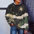 thumbnail image 2 of Men Christmas Sweater - Knitted Sweater, Mens Christmas Tree Pattern Sweaters Christmas Cozy Sweater Long Sleeve Crew Neck Tops Pullover Sweaters, 2 of 5