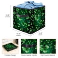 thumbnail image 3 of Saint Patrick's Day Foldable Cube Organizer with Handle, 10.8"x10.5"x10.6", Large Capacity Clothes Storage Containers Basket, 3 of 6