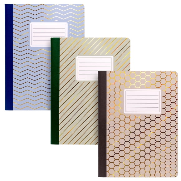 Pukka Pad, Haze B5 Composition Books , Pack of 3 Notebooks with 140 Pages, 70 Sheets of College Ruled 80GSM Paper with Margin for School Notes, Office Organisation, or Home Memos , 9.75 x 7.5in