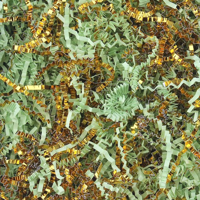 Papel Rizado para Relleno de 1 kg TANMWZK en Verde Claro Dorado