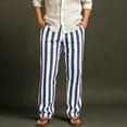 thumbnail image 5 of Uwinwear Striped Dress Pants for Men's Big & Tall Flat Front Business Trousers Casual Straight-Legs Long Pants with Pockets,Dark Blue,XXL, 5 of 5