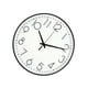 thumbnail image 3 of Reloj de pared silencioso de 8 pulgadas, sin tictac, decorativo, fácil de leer, redondo, para el hogar, sala de estar, marco negro, blanco, Bootom, palabra negra, 3 of 14