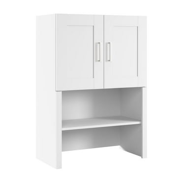 Hampton Heights 30W Bookcase Hutch in White - Engineered Wood
