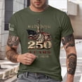 thumbnail image 2 of Linfrsh 250 Anniversary Usa Shirt Mens Patriotic American Flag Tshirts 250th Anniversary Independence Day Tees Tops(Green,XL), 2 of 9