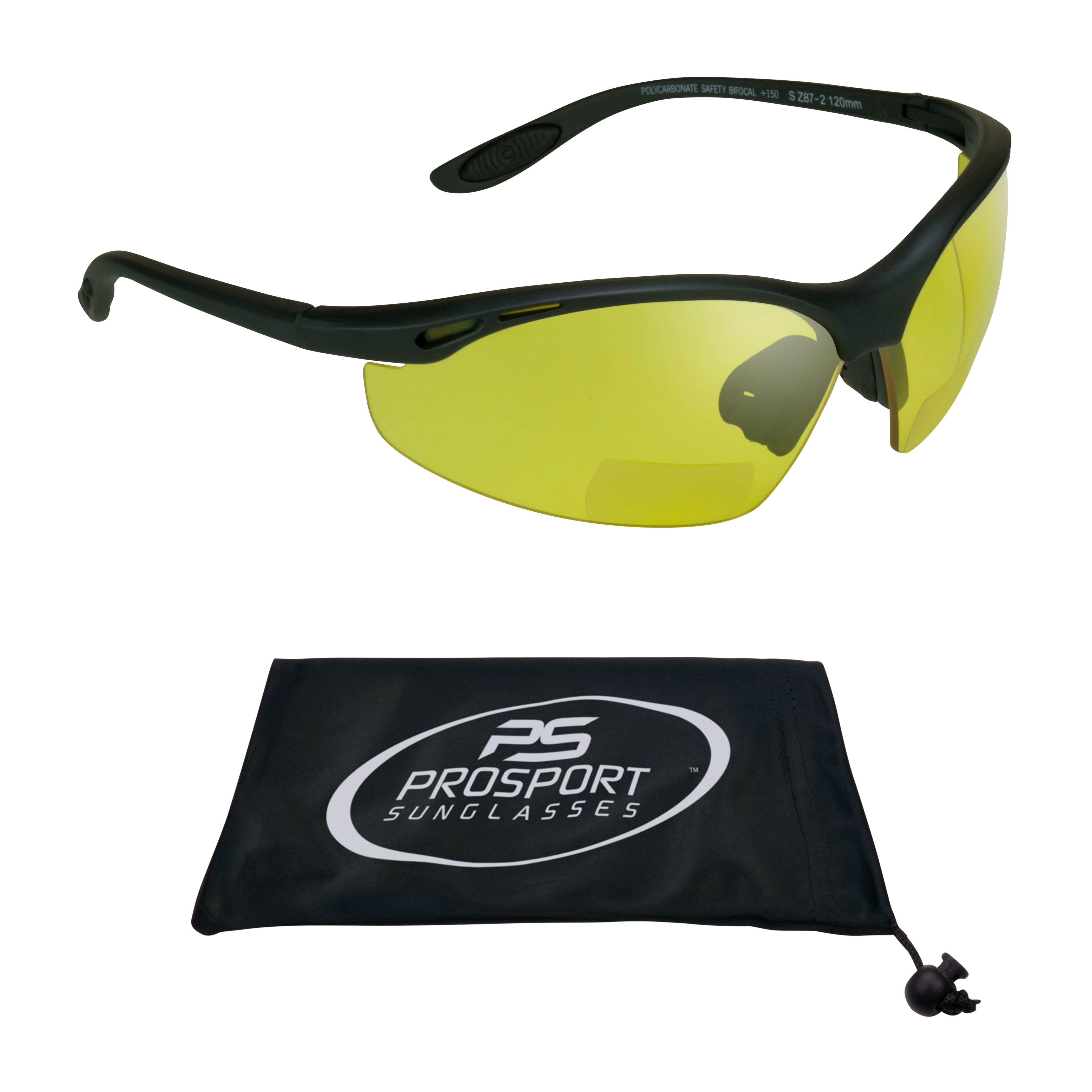 Bifocal Sunglasses Sun Readers Clear Yellow Blue Blocker Safety SPORTS WRAP Z87 