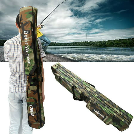 Three Layer Large Capacity Fishing Rod Bag Case Carry Outdoor Travel Fishing Organizer Tackle Tool Box