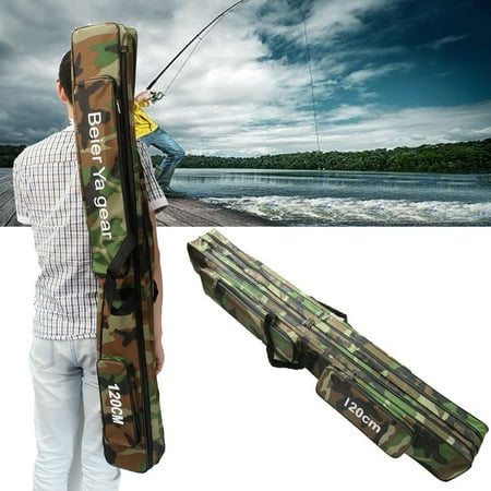 Fly Fishing Rod Cases - Three Layer Large Capacity Fishing Rod Bag Case Carry Outdoor Travel Fishing Organizer Tackle Tool Box Storage