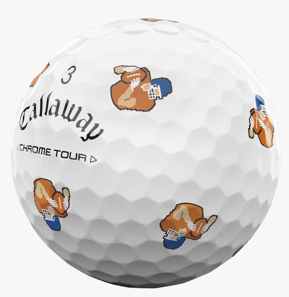 Callaway Golf 2024 Chrome Tour Truvis Retro Football Limited Edition Golf Balls 1dz