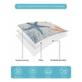 thumbnail image 5 of Quilts Twin Size Bedding Set, Navy Blue Coastal Lightweight Quilted Comforter, Nautical Summer Beach Ocean Coral Starfish Soft Bedspread Coverlet with Pillow Covers for All Season, 68" x 86", 5 of 7