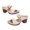 Beige, variant on NOKIO Women's Boho Slippers Summer Beach Slope Heel Slippers Hollow Casual Slippers Slope Bottom Shoes Retro Sandals